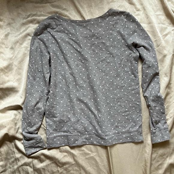 LOFT Gray and White Long Sleeve Tee EUC - Picture 3 of 4